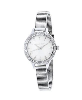 Michael Kors Mk 3953 Stainless Steel  Delicate Silver Pave Glitz Analogue Watch • $100