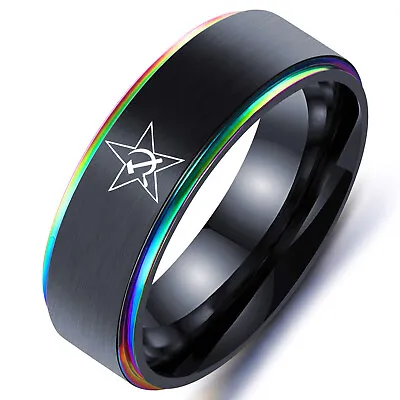 8mm Multy Style Men's Stainless Steel Tail Ring Band Jewelry Size  • $3.99