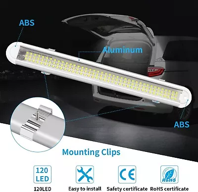 12V LED Van Interior Lights Kits Ultrathin 120 LEDs Strip Light Bar For Car Etc • £13.80