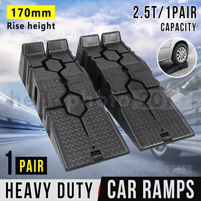 2.5 Ton Low Car Ramps Rise Heavy Duty Antiskid Service Pp Non-skid Tread Pattern • $109.79