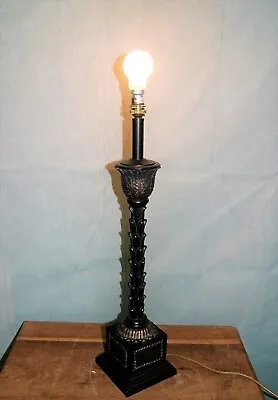 Antique Regency Egyptian Style Black & Bronze Table Desk Lamp Side Light Base  • £100