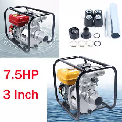 7.5 HP 3  Gas Power Semi-Trash Agricultural Irrigation Pump Gasoline Water Pump • $165.30