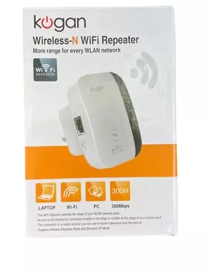 Kogan Universal Wi-Fi Range Extender - Wireless Repeater Signal Boost Amplifier  • $13.68