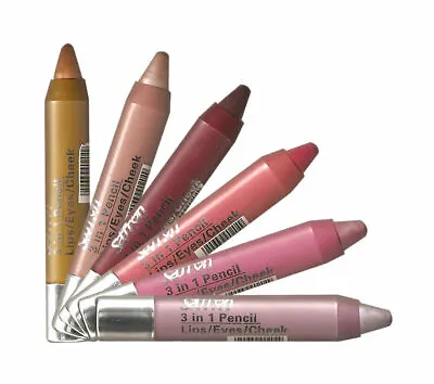 £2.79 • Buy Saffron 3 In 1 Twist Up Crayon, Blusher. Lipstick And Eye Shadow In One