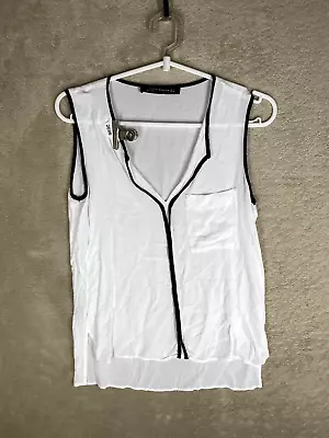 $12.26 • Buy ZARA Women Casual Blouse Shirts Top Size S Womens White Sleeveless