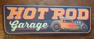 Hot Rod Garage Metal Sign Embossed Man Cave Classic Cars Automotive Shop Decor  • $49.99