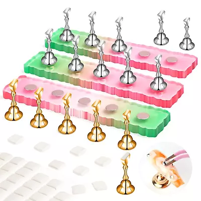 3 Sets Nail Stand: Strong Magnetic Nail Holder For Painting Nails With Reusable • $18.25