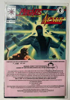 MAGNUS ROBOT FIGHTER & NEXUS #1 -- SIGNED By Steve Rude & Baron -- SEALED W/ COA • $4.99