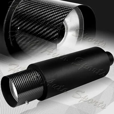 4  N1 Carbon Tip Black Stainless Weld-On Exhaust Muffler 2.5  Inlet Universal 3 • $39.99