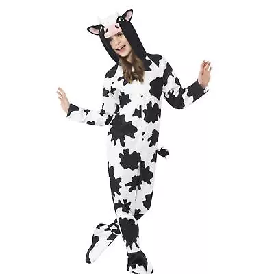 Unisex Kids Cow Costume All In One World Book Day Farm Animal Fancy Dress • £15.37