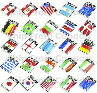 High Quality Country Flag Stickers 3 X4  Decal - Metallic Prismic Bumper Sticker • $1.49
