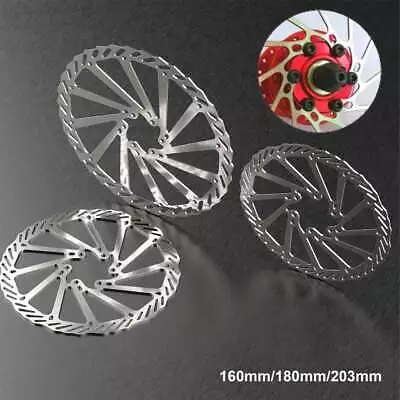 Bike Disc Brake Rotors With 6 Bolts 160/180/203mm For Mountain Bicycle Road Bike • $7.79