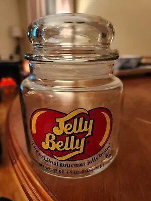 £9.52 • Buy Vintage 18oz. JELLY BELLY Glass Jar Gourmet Jelly Beans Air Tight Closure Lid