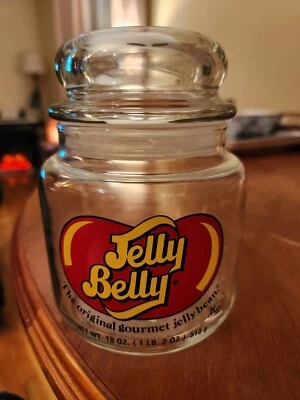 £9.52 • Buy Vintage 18oz. JELLY BELLY Glass Jar Gourmet Jelly Beans Air Tight Closure Lid