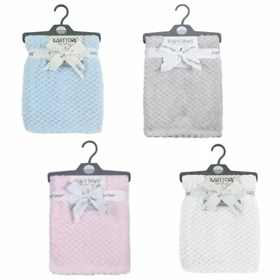 Baby Waffle Blanket Super Soft Luxury Wrap Pram Crib Moses Newborn By Babytown • £7.25