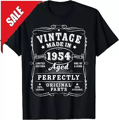 Vintage 70th Birthday Funny 1954 70 Birthday Gift Unisex T-Shirt • $5.82