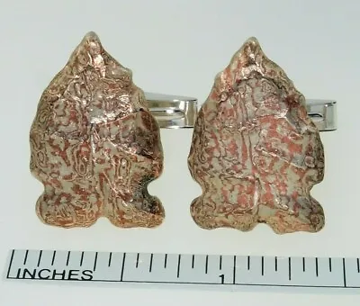 Sterling Silver And Copper Mokume Gane Arrowhead Cufflinks AAA Quality • $325