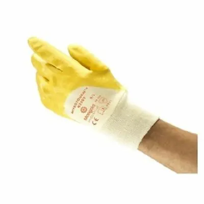 Nitrile Gloves Marigold Industrial N230Y Waterproof Palm Gardening Gloves Size 7 • £3.89