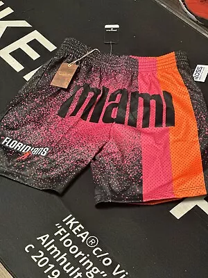 Miami Heat Floridians Mitchell & Ness Swingman Jersey Shorts Mens XL • $40