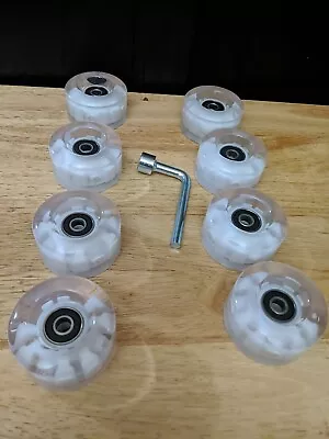 8 Light Up Roller Skate Skateboard Wheels Wheel 58mmx32mm With ABEC-9 Bearings • $20