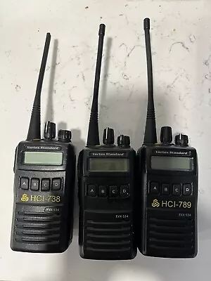 3 X Vertex Standard EVX-534-G7-5 Two Way Radio Walkie Talkie With Battery • $150