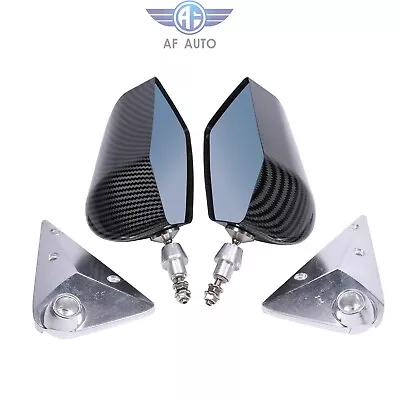 F1 Racing Car Drift Carbon Fiber Looks ABS Side Rearview Mirror With Blue Mirror • $232.99