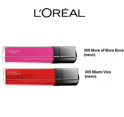 L'Oreal Infallible Neon Transparent Lip Gloss Choose Shade Below • £3.99