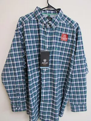 NWT Ariat Pro Series Brantleigh Stretch Long Sleeve Plaid Button-Up Shirt XXL • $29.77