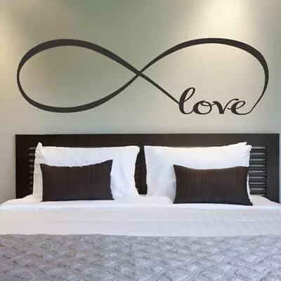 Infinity Symbol Word Love Vinyl Wall Art Sticker Decals Home Art Bedroom Decor • $8.99