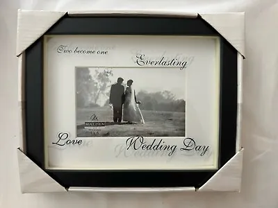 MALDEN Wedding 4 X 6 Photo Frame Wedding Shower Gifts Black Frame NEW In Box • $6.99