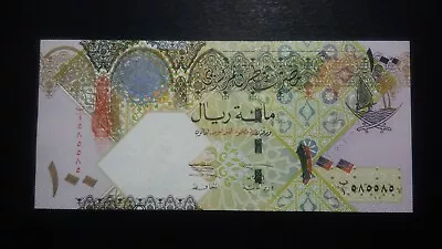 Qatar 100 Riyals 2003 P.24 UNCIRCULATED AND RADAR NUMBER  Very Very Rare Note!!! • $400