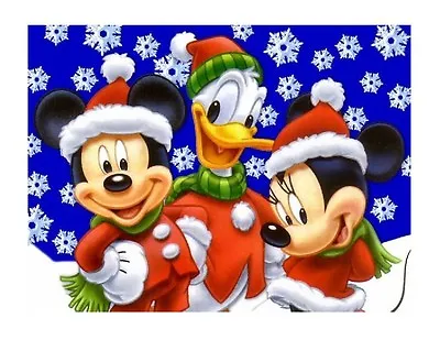 Mickey Mouse Christmas Edible Cake Image Cake Topper Decoration Frosting Sheet • $9.95