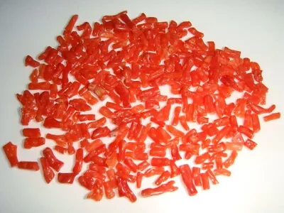 Polished Natural Red Coral Bead Parcel   Italian Mediterranean • $12.99