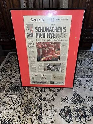 Autographed Michael Schumacher  Formula 1 5x Champ Paper. Ferrari  F1 • $500