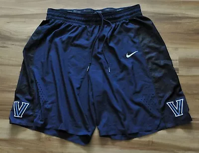 VILLANOVA SHORTS NIKE NAVY BLUE SEWN BASKETBALL TEAM ISSUED 2013/2014 Sz 46 • $124.99