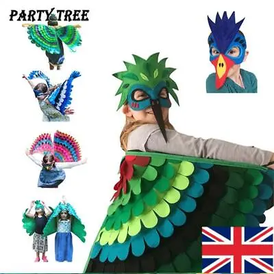£8.59 • Buy Kids Owl Bird Wing With Mask Costume Halloween Girls Boys Fancy Dress Outfits
