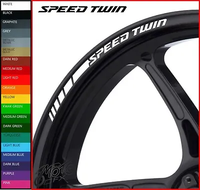 8 X Triumph SPEED TWIN Wheel Rim Decals Stickers - 20 Colours Available - 1200 • £9.98