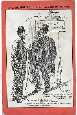£3.99 • Buy Early Vintage Comic Humour Political Postcard,phil May The Humour Of Life 1914