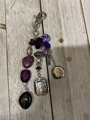Miche Purses Purple And Silver Gemstone Keychain • $4.50