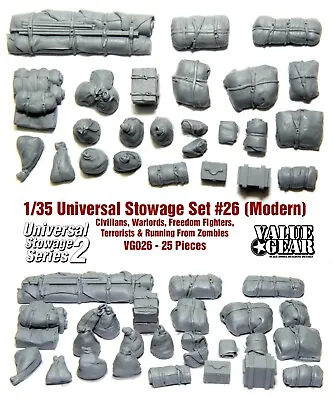 1/35 Universal Stowage  Series 2 Modern  Set #26 - Value Gear Details - 25 Pcs • $11.50