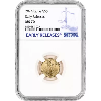 2024 American Gold Eagle 1/10 Oz $5 - NGC MS70 Early Releases • $344.68