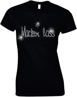 MACKEM Lass Crystal T Shirt - Hen Night Party  - 60s 70s 80s 90s All Size • £9.99