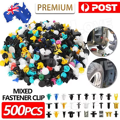 500pcs Car Trim Body Clips Fastener Rivet Door Panel Bumper Plastic Retainer Kit • $12.45