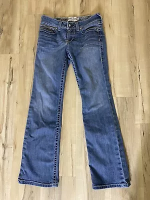 Ariat REAL Denim Jeans Womens Size 28 R Blue Stretch Pants Workwear Cowgirl • $24.50