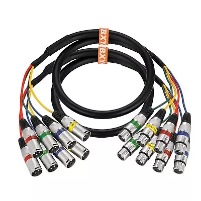 3 Ft XLR Snake Cables 4 Colored 4-Channel Microphone Patch Cable XLR Male To... • $50.05