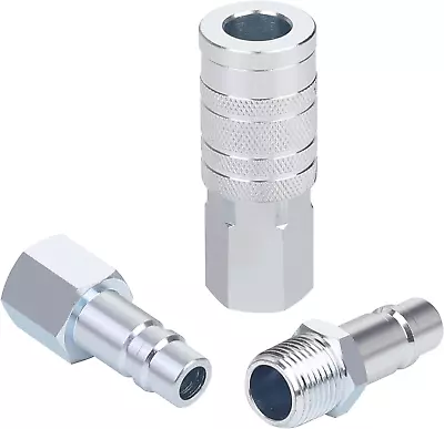 1/2’’ Air Hose Fittings Set High Flow 1PC I/M Industrial Type Coupler With 1/2’ • $27.49