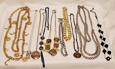 Lot Of 10 Vintage Necklaces - Costume Jewelry - Including Essential Oil Necklace • $10