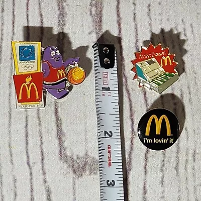 Vintage McDonald's Lapel Pin Lot Grimace Athens 2004 Olympics Perfect Drawer • $21.99