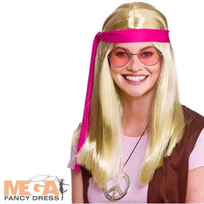 £7.99 • Buy Blonde Woodstock Hippie Wig Kit Ladies Fancy Dress 60s 70s Adults Costume Acc
