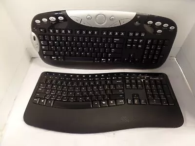 Lot Of 2 Microsoft Wireless  Keyboard 5000/logitech Wireless Y-rj20 Untested  • $34.99